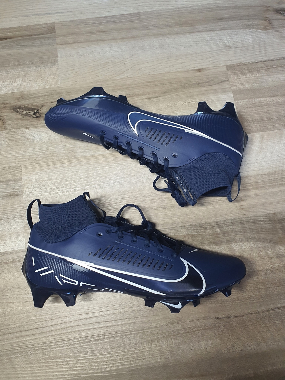 Nike Vapor Edge Pro 360 2 Football Cleats FN7759-401 Midnight Navy Men's Size 14